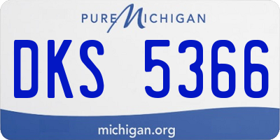MI license plate DKS5366