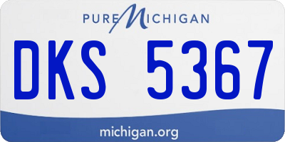 MI license plate DKS5367