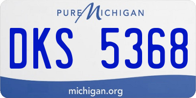 MI license plate DKS5368