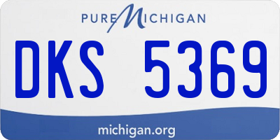 MI license plate DKS5369
