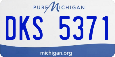 MI license plate DKS5371
