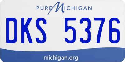 MI license plate DKS5376