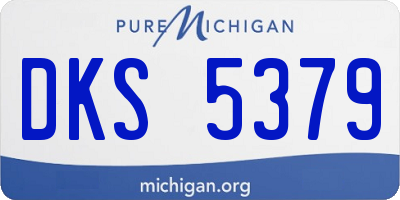 MI license plate DKS5379