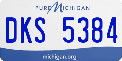 MI license plate DKS5384