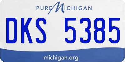 MI license plate DKS5385