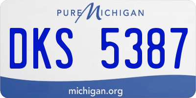 MI license plate DKS5387