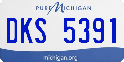 MI license plate DKS5391