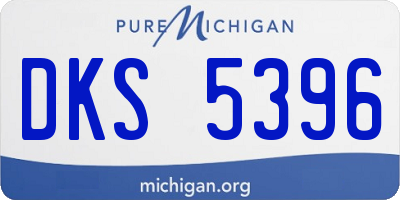 MI license plate DKS5396