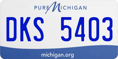 MI license plate DKS5403