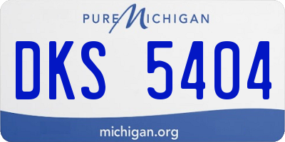 MI license plate DKS5404