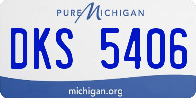 MI license plate DKS5406