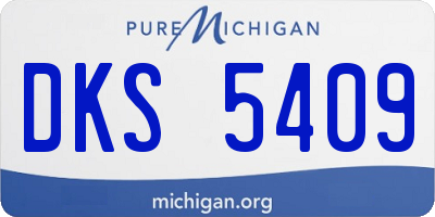 MI license plate DKS5409