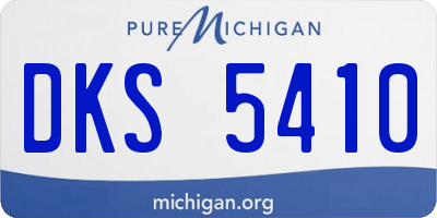 MI license plate DKS5410