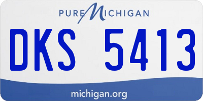 MI license plate DKS5413