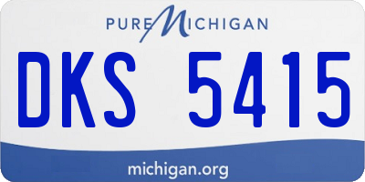 MI license plate DKS5415