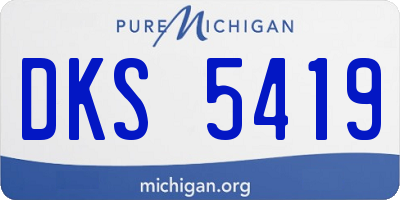 MI license plate DKS5419