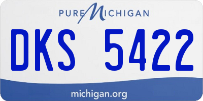 MI license plate DKS5422