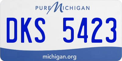 MI license plate DKS5423