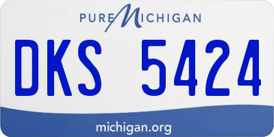 MI license plate DKS5424