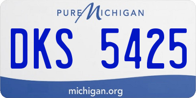 MI license plate DKS5425