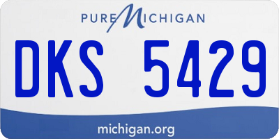 MI license plate DKS5429
