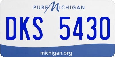 MI license plate DKS5430