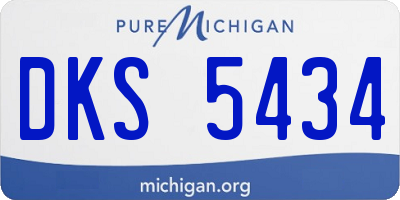 MI license plate DKS5434