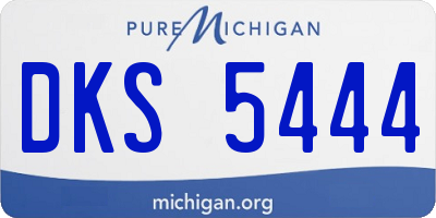 MI license plate DKS5444