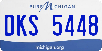 MI license plate DKS5448
