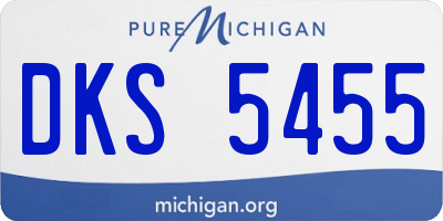 MI license plate DKS5455
