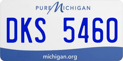 MI license plate DKS5460