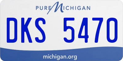 MI license plate DKS5470