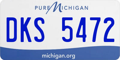 MI license plate DKS5472