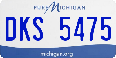 MI license plate DKS5475