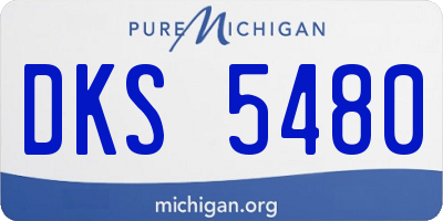 MI license plate DKS5480