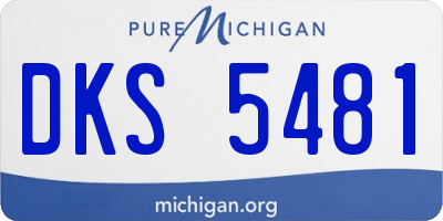 MI license plate DKS5481