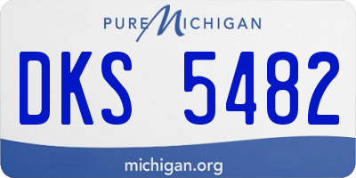MI license plate DKS5482