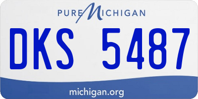 MI license plate DKS5487