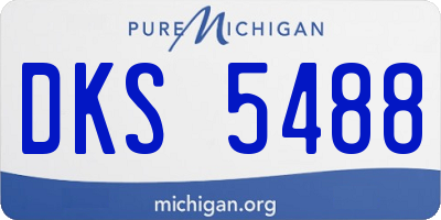 MI license plate DKS5488