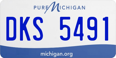 MI license plate DKS5491