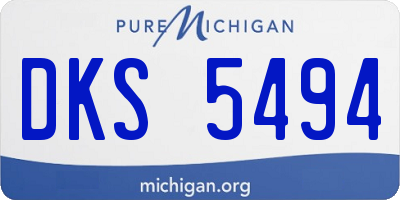 MI license plate DKS5494