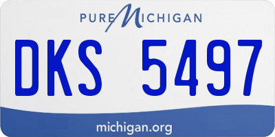 MI license plate DKS5497