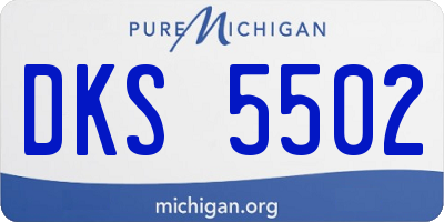 MI license plate DKS5502