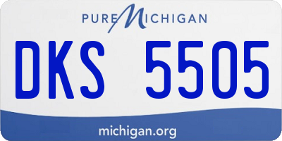MI license plate DKS5505