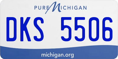 MI license plate DKS5506