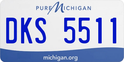 MI license plate DKS5511