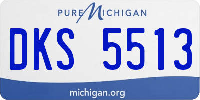 MI license plate DKS5513