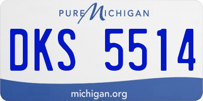 MI license plate DKS5514