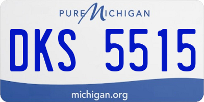 MI license plate DKS5515
