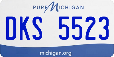 MI license plate DKS5523